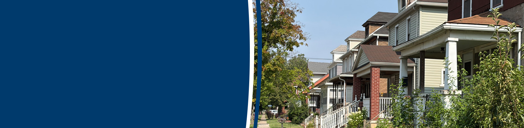 Residential neighborhood in Ecorse Michigan