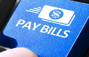 Pay Bills button on a computer
