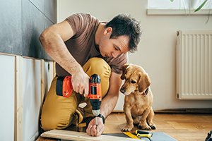 Man using a drill