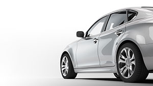 A white sedan vehicle