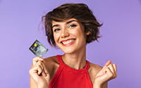 Woman with a credit card